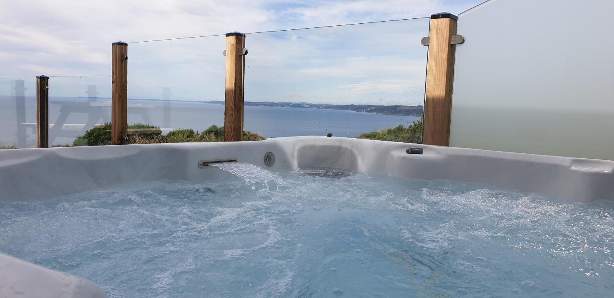 Sunset Sea View Chalet With Hot Tub Torpoint Extérieur photo